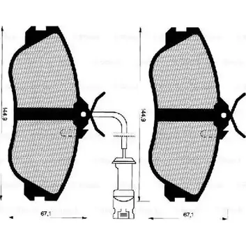 Тормозные колодки, дисковые, комплект Bosch 337924 21 138 BP691 0 986 466 695