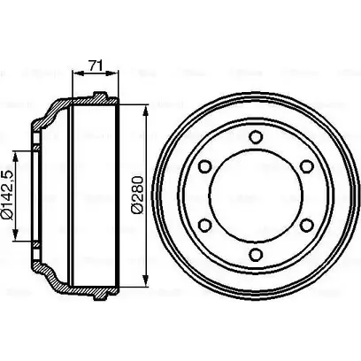 Тормозной барабан Bosch 338474 D B122 0 986 477 047 TJJRN0C