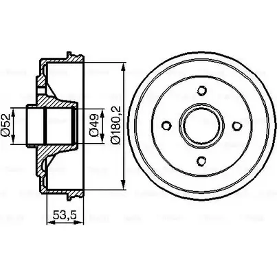 Тормозной барабан Bosch 0 986 477 117 ZDT41S2 D B191 338520 изображение 0