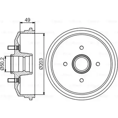 Тормозной барабан Bosch DJKMT9 0 986 477 190 D B261 338586