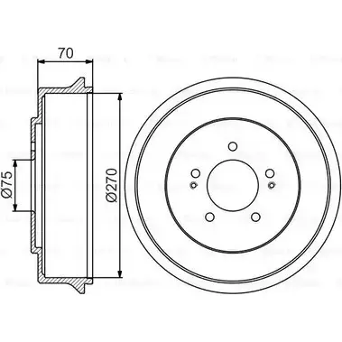 Тормозной барабан Bosch 338618 0 986 477 222 DB2 93 30JCU7 изображение 0