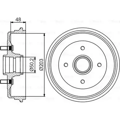 Тормозной барабан Bosch 17FCG 338649 0 986 477 258 DB3 28