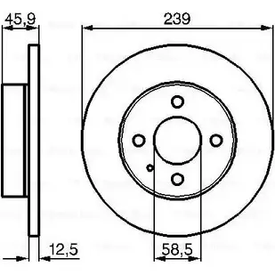Тормозной диск Bosch B D169 0 986 478 212 VMZ4W5A 338787 изображение 0