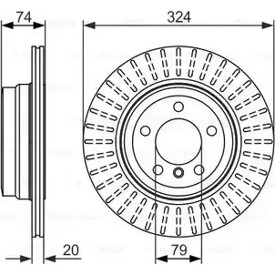 Тормозной диск Bosch 0 986 479 671 BD15 11 339884 BB4AAJ