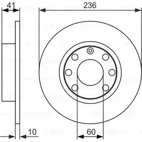 Тормозной диск Bosch BD 72 OIO7A 0 986 479 829 340003