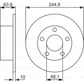 Тормозной диск Bosch 0 986 479 834 4NNKZX B D115 340008 изображение 0
