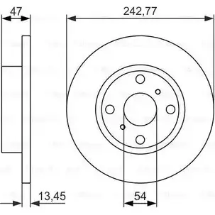 Тормозной диск Bosch 51CRBYK 340017 0 986 479 843 BD17 6