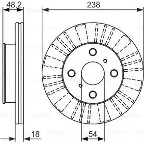 Тормозной диск Bosch 340035 AURAR 0 986 479 862 B D321 изображение 0
