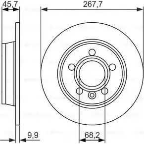 Тормозной диск Bosch 0 986 479 863 NR7M02 340036 BD3 52
