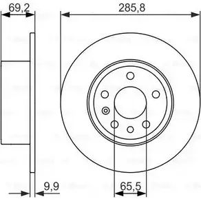 Тормозной диск Bosch 9GGX7Q6 340038 0 986 479 866 B D367 изображение 0