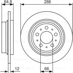 Тормозной диск Bosch BD42 1 340045 0 986 479 873 46049UH