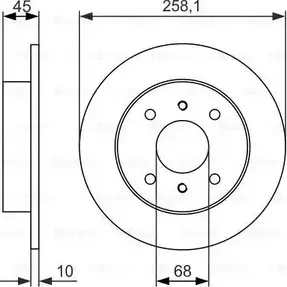 Тормозной диск Bosch RW38496 0 986 479 880 340050 BD48 6 изображение 0