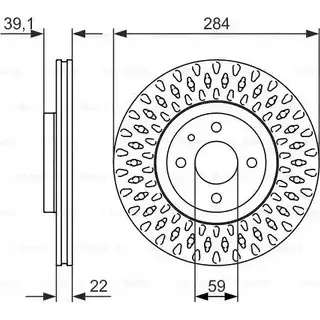 Тормозной диск Bosch 0 986 479 907 Y7JPU 340076 BD69 4