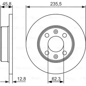 Тормозной диск Bosch 0 986 479 913 B D759 P0RZ5 340081