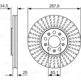 Тормозной диск Bosch BD76 6 340082 PFAW4I8 0 986 479 914 изображение 0