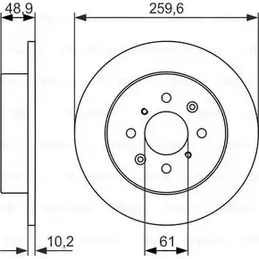 Тормозной диск Bosch 0 986 479 928 NG68GMM BD9 06 340093