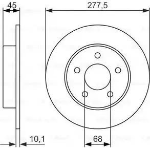 Тормозной диск Bosch L3WGV B D1004 340097 0 986 479 933 изображение 0