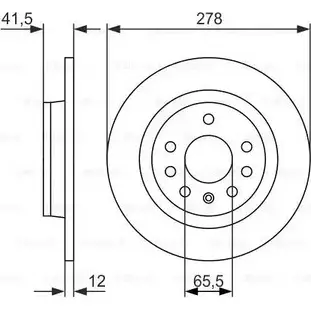 Тормозной диск Bosch 0 986 479 945 340106 CDY9PMF BD10 36 изображение 0