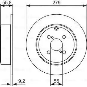 Тормозной диск Bosch HEVLG 0 986 479 951 340112 BD98 5 изображение 0