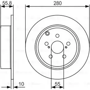 Тормозной диск Bosch DPVCON6 340129 0 986 479 969 BD110 8 изображение 0