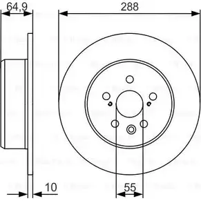 Тормозной диск Bosch 340130 BD551 3 0 986 479 970 CNR6158 изображение 0