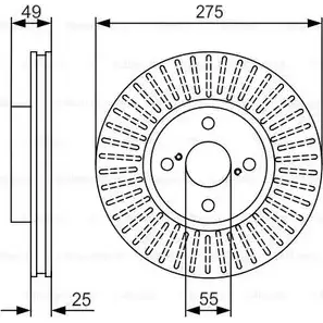 Тормозной диск Bosch BD 1111 FCL6KU 0 986 479 971 340131