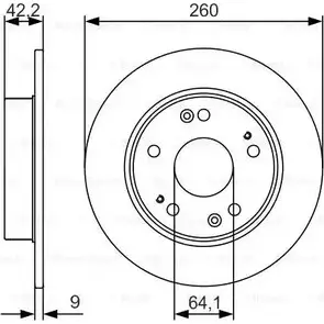 Тормозной диск Bosch B D1267 0 986 479 990 340147 MDKOW