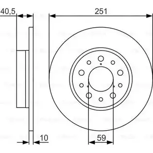 Тормозной диск Bosch 5AC3YXG B D1724 340181 0 986 479 A37