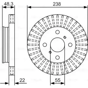 Тормозной диск Bosch 0 986 479 A63 340203 BD 2134 OUE1T6V