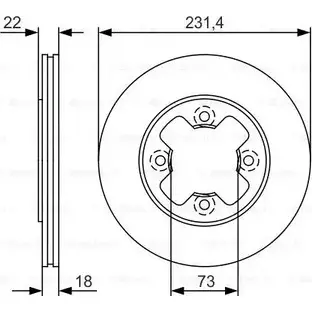 Тормозной диск Bosch E1 90R-02C0349/0291 340332 0 986 479 R19 BD1754