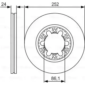 Тормозной диск Bosch 00RNK BD17 85 0 986 479 R50 340361 изображение 0