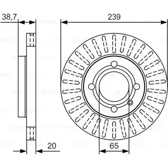 Тормозной диск Bosch 340583 BD2284 E1 90R-02C0349/0272 0 986 479 U13