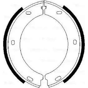 Тормозные колодки ручника, комплект Bosch BS 633 PFTT9ZY 0 986 487 383 341549