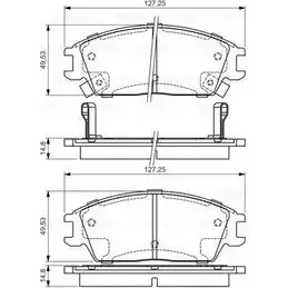 Тормозные колодки, дисковые, комплект Bosch 21012 0 986 495 035 BP578 342610 изображение 0