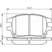 Тормозные колодки, дисковые, комплект Bosch 342702 BP1526 0 986 495 140 23929
