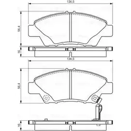 Тормозные колодки, дисковые, комплект Bosch 0 986 495 154 BP1572 25672 342711