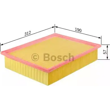 Воздушный фильтр Bosch V90R0TV S R841 343474 0 986 626 841