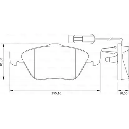Тормозные колодки, дисковые, комплект Bosch IY3Q9 PB 0150 A/1 344561 0 986 BB0 113