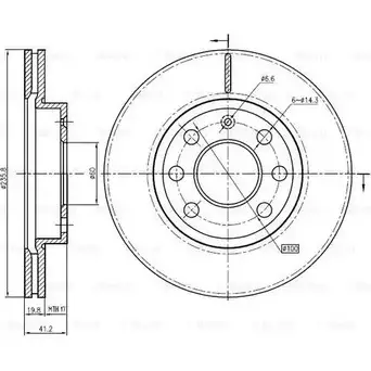 Тормозной диск Bosch WXSAG D FD1440 0 986 BB4 327 344778 изображение 0