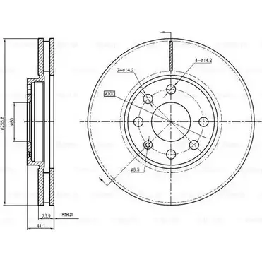 Тормозной диск Bosch 344782 ZKLM2JA 0 986 BB4 357 D FD7879