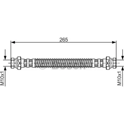 Тормозной шланг Bosch B H609 L28JS 1 987 476 965 353284 изображение 0