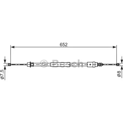 Трос ручника Bosch 353702 BC 441 1 987 477 579 X6SAMH