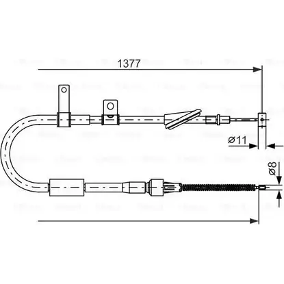 Трос ручника Bosch BC 467 1 987 477 605 353724 IKJ0M