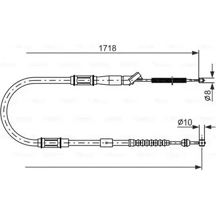 Трос ручника Bosch 353899 BC6 48 1 987 477 797 G5H627B изображение 0