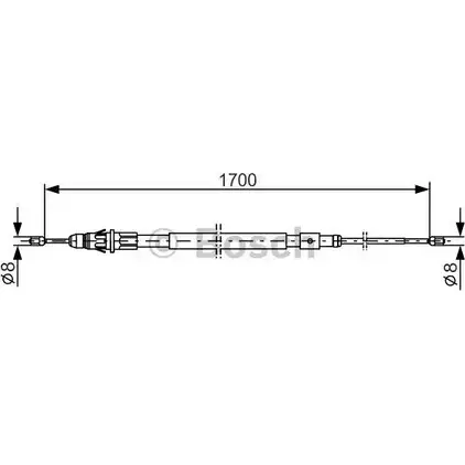 Трос ручника Bosch BC 708 6QPOZMA 353921 1 987 477 823