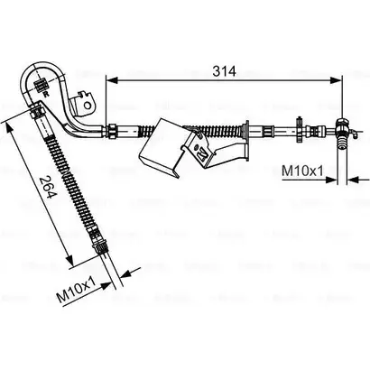 Тормозной шланг Bosch BH135 7 354567 DEUJY 1 987 481 471