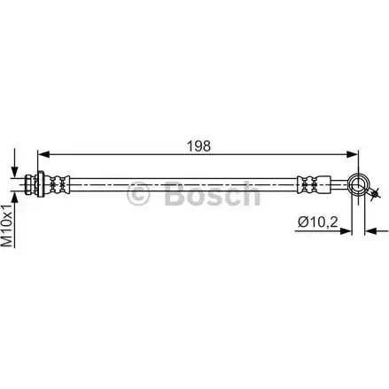 Тормозной шланг Bosch 1 987 481 712 Y7B9KJJ B H1596 354805 изображение 0