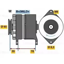 Генератор Bosch 9 120 080 169 364637 YPXK7 K1 (>) 14V 23/65A