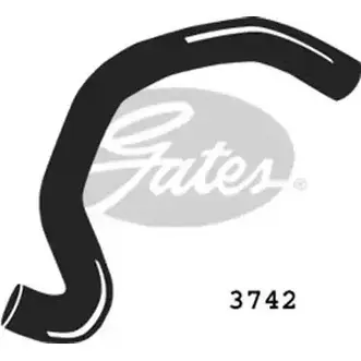 Патрубок радиатора, шланг GATES 405184 F NFCR 3742 GYQU9 изображение 0