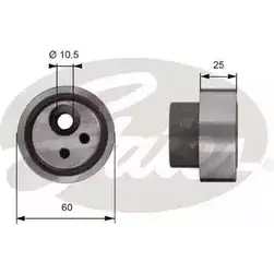 Натяжной ролик ГРМ GATES ONE5 W 412370 XOTL85 T41122 изображение 0